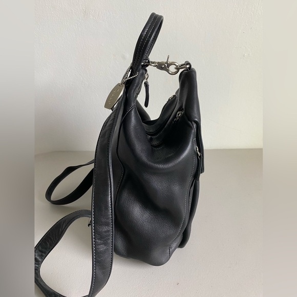 Tignanello Leather Backpack with Silver tone Hardware 90s Y2K Small main image 5